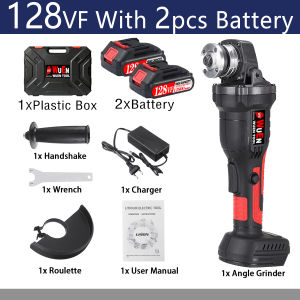 【Local Shop】20V Cordless Angle Grinder Rechargeable Cutting Machine Multifunctional Brushless High-power Lithium Electric Grinder 998VF 2Battery Polishing DIY Woodworking Power Tools Cutting/grinding/polishing