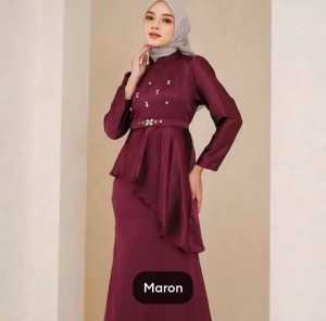 JAMILA DRESS BELTT GAMIS KERUT TALI PINGGAN GAMIS PAYET BAJU MUSLIM DRES KONDANGAN DRES ELEGAN