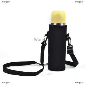 [COD] Wangxin กระเป๋าใส่ขวดน้ำทำจากนีโอพรีนแบบ1x ที่ใส่ถ้วยหุ้มฉนวนพร้อมสายคล้อง