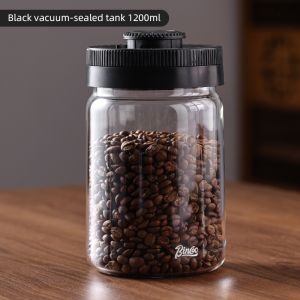 BINCOO Coffee Bean Sealed Jar Storage Canister Timed Vacuum Bean Breeding Tank 400ML/600ML/800ML/1200ML