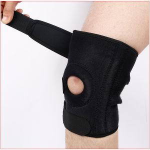 Adjustable Compression Knee Patellar Tendon Support Brace for Men Women - Arthritis Pain Injury Recovery Running Workout (Black)