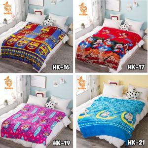 Selimut karakter Motif Lucu HK 120cmx200cm Selimut Dewasa Dan Anak Anti Luntu rSelimut MT(140X200)Bulu Halus