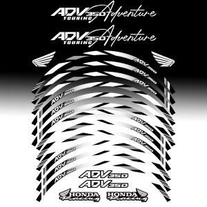 Honda ADV350 Wheel Stickers ADV 350 Adventure Decals Front 15 Inch Rear 14 Inch Rim Strip Tape Fine Trim Custom Decals 2022-2023
