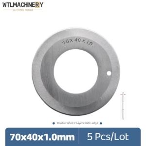 5Pcs Leather Slitting Round blade Double sided-Edge 70*40*1.0 Leather Cutting Machinery