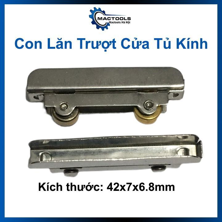 Bánh xe ròng rọc, con lăn trượt cửa lùa, cửa tủ kính dày 5mm bằng đồng ...