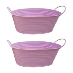 กันฝุ่นกระชังโลหะภาชนะถังสำหรับการใช้งานกลางแจ้งในร่มที่สมบูรณ์แบบสำหรับสมุนไพร Succulents และดอกไม้ขนาดเล็ก2x