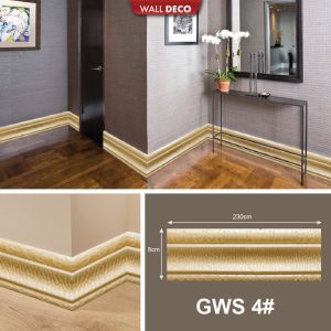 8 CM X 230 CM [[GWS]] 3D WALLPAPER WAINSCOTING FOAM FLOOR SKIRTING WALL SKIRTING BORDER WAINSCOTING FRAME DOOR FRAME SKIRTING CEILING SKIRTING BORDER LINE WALL BORDER STICKER DECORATION
