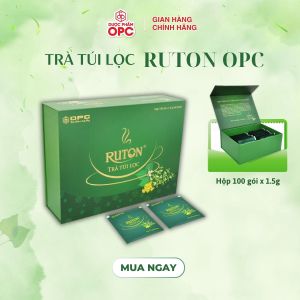 TRÀ TÚI LỌC RUTON OPC (HỘP 50-100 GÓI) - Hỗ trợ tăng sức bền thành mạch giảm các triệu chứng của bệnh T R.Ĩ