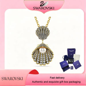 【Official Store】SWAROVSKI New Gold-plated white diamond Mixed cuts Idyllia Shell necklace The best gifts for your girlfriend or best friend on Valentines Day or birthday