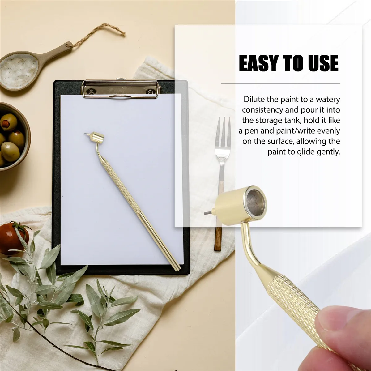 CYXZMYA Fluid Writer Pens - 0,5mm/0,7mm Messing Stifte Set