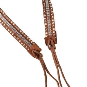 เข็มขัดหมวกสไตล์ตะวันตกสำหรับหมวกคาวบอยที่มีการออกแบบ Rhinestones เหมาะสำหรับสไตล์ฟางสักหลาด Fedoras ปานามา