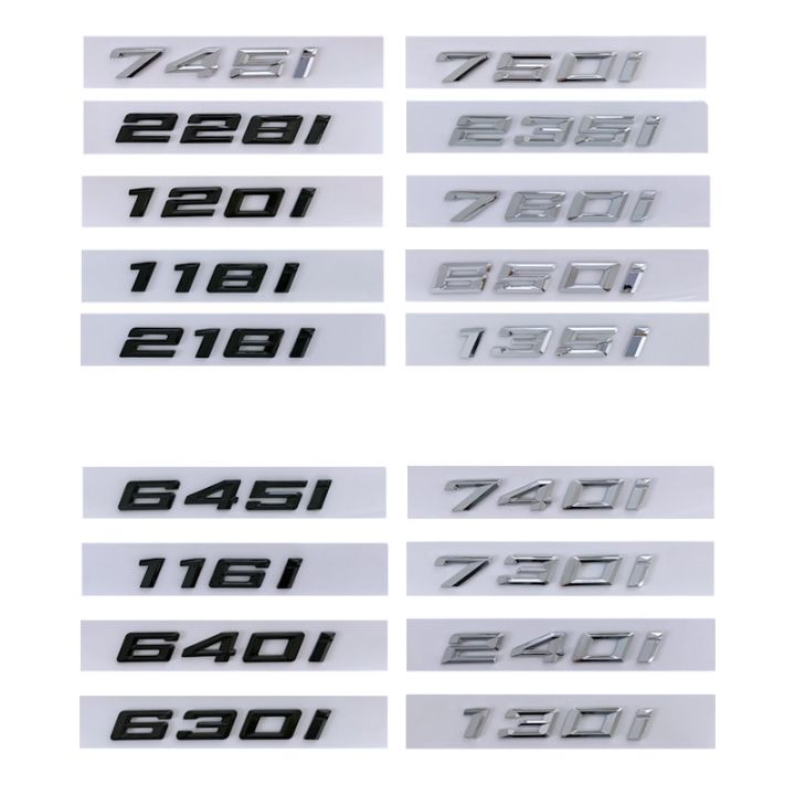 thumbnail image 2 of Gloss Black 318d Car Boot Badge Emblem - Flat Rear Trunk Letter For BMW 2 of 6