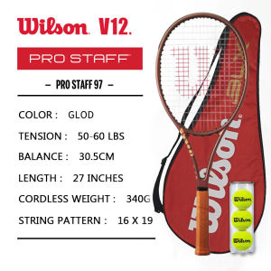 WilsonTennis Rackets SIXONE RF97 Full Carbon With String Free Bag Already String 1pcs with  free tennis