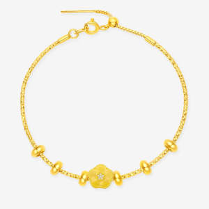 CTS 24K Pure Gold Diamond Lucky Flower Charm Twelve Gods of Flowers Series CHOW TAI SENG 周大生 G0QB00164CH G0QB00165CH G0QB00167CH G0QB00169CH