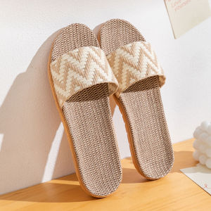 Summer Flax Slippers Women Women Casual Linen Slides Multi-Style Non-Slip EVA Home Flip Flops Indoor Beach Shoes Female Sandals