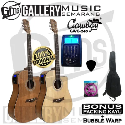 ORIGINAL!!! Gitar Akustik Elektrik Import Merk Cowboy GWC-240 NA GWC 240NS Equalizer Tuner AW-1 PROMO