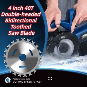 4 inch 40T Double-headed Bidirectional Toothed Saw Blade Angle Grinder Cutting Saw Blade Woodworking Circular Saw Blade Wood Cutting Blade