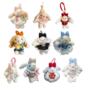 Charm Plush Rabbit Ornament Keychain Adorable Rabbit Decoration Plush Texture Bags Pendant Suitable Birthday Present
