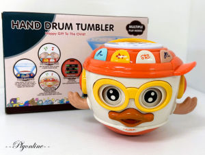 Toy - Hand Drum Tumble Happy Gift To Child! 🌟Hand Drum 🌟Light Projector 🌟Winking Tumble Ages 18+M (MK55519)