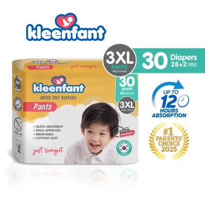 Kleenfant Baby Pull-up Pants Diaper XXXL (30 Pads) Disposable Diaper Baby Essentials Free Shipping
