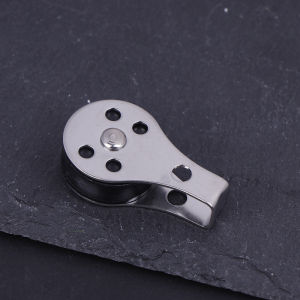 LEI 25mm 316 Stainless Steel Pulley Single Wheel Load Bearing Swivel Lifting Rope Pulley For Block Rope Runner Kayak Boat Accessorie