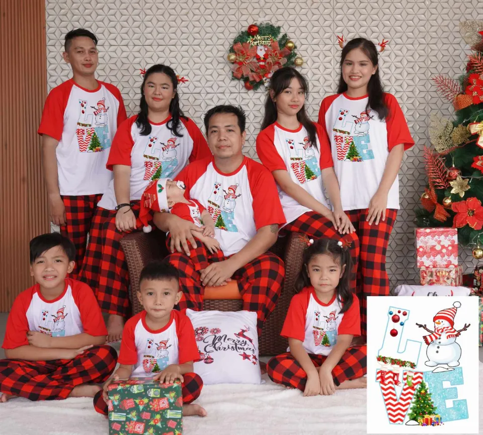 Christmas Pajama Family Set Raglan T Shirt and Pajama Terno sold