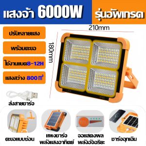 🔥รับประกัน10 ปี 🔥ไฟโซล่าเซลล์ ไฟโซล่าเซล ไฟพกพาอเนกประสง ชาร์จ USB โซล่าเซลล์ชาร์จแบตมือถือ กันน้ำ กันฟ้าผ่า ไฟฉายชาร์จไฟไฟ 4ระดับ+ไฟเตือน เปลี่ยนได้ 3 สี ตัว ไฟฉุกเฉินในบ้าน สว่างมาก ไฟแคมป์ปิ้ง ไฟสปอร์ต ไฟฉุกเฉิน ไฟแสงอาทิตย์ ไฟสปอร์ตไลท์พกพา