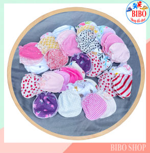 Set 3 Đôi Bao Tay Cho Bé Sơ Sinh Hotga Chun Mềm Cotton Mịn Mát (0-5 tháng freesize)