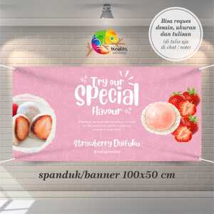 Cetak Spanduk Banner Pink Modern Artisan Food and Drink