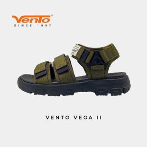 Giày Sandal Nam VENTO VEGA II đế cao 4cm 3 quai ngang đế rất dày chống trơn màu Rêu