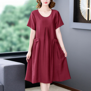 Long Skirt Matchable Slimming One-piece Dress Unsatisfied Fabrics Age Reduction Daily Life
