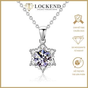 [Lockend] Dây chuyền ngôi sao tự do bạc S925 đính đá Moissanite 1 carat màu D có chứng chỉ GRA sang trọng cao cấp