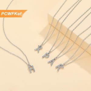 【PCWFKef】 Thời Trang Shining Thư A-Z Mặt Dây Chuyền Quyến Rũ Vòng Cổ 26 Ban Đầu Bảng Chữ Cái Tên Xương Đòn Chuỗi Đảng Ngày Valentine Trang Sức Quà Tặng