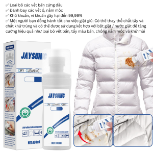 CHAI GIẶT KHÔ QUẦN ÁO GIÀY DÉP - LÀM SẠCH CẤP TỐC VẾT BỤI BẨN CÀ PHÊ DẦU MỠ...JAYSUING 100ML