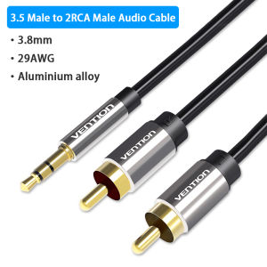Vention Cáp RCA Cáp Âm Thanh Bộ Chia Âm Thanh Nổi Aux Đực 3.5Mm Sang 2RCA Đực Cáp Âm Thanh Aux Giắc Cắm 3.5Mm Cho Bộ Khuếch Đại Điện Thoại Thông Minh Cáp Aux DVD Rca Rạp Hát Tại Nhà Cáp Âm Thanh Sang Giắc Cắm Âm Thanh Nổi Cáp Âm Thanh Một Điểm Hai Đầu