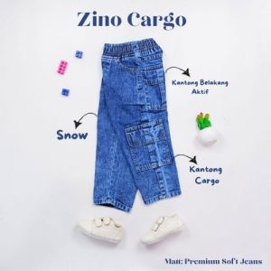 Celana Cargo Jeans Anak Celana Jeans Panjang Anak 2-7 Tahun ZINO CARGO