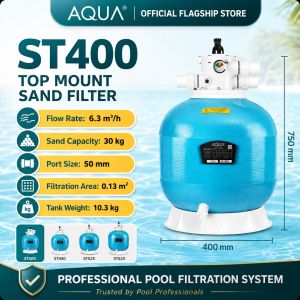 Top Mount Swimming Pool Sand Filter 400-630mm 1.5 Inch Multiport Valve Circulation Tank System