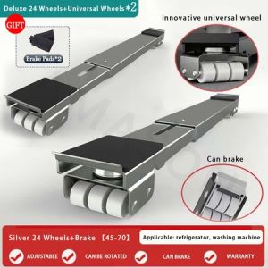 Pangkalan Pendirian Mesin Basuh Tropicana 360 Washing Machine Stand Base 2 PCS Send crowbar washing machine roller 45-72CM free extension Ajustable Refrigerator Stand base 360° scroll wheel Fridge stand base Movable Stand Roller pelapik peti sejuk