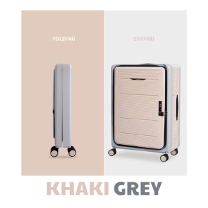 [SG Seller] Collapsible Travel Luggage Cabin Bag Lightweight Hard Shell Suitcase with Laptop Compartment