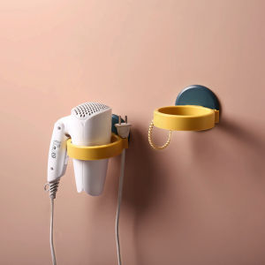 Hair Dryer Magic Adhesive Wall Hook Toilet Bathroom Storage Rack Hair Dryer Holder | 粘壁钩厕所卫生间浴室收纳架吹风机支架