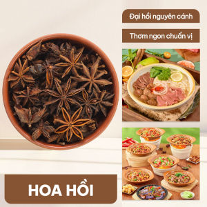 Hoa hồi khô 100g đại hồi nguyên cánh gia vị nấu phở làm sốt vang thơm ngon chuẩn vị
