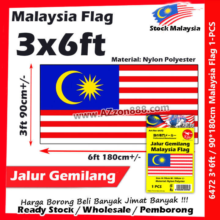 Malaysia Flag / Bendera Malaysia / Jalur Gemilang / Car Flag / Hand ...