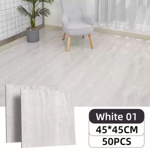 50PCS Self-Adhesive 45*45CM Vinyl Tiles PVC Floor Stickers Flooring Waterproof Anti-Fouling Vinyl