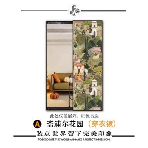 Wall Mirror full length full body mirror wall mount mirror with rack dressing mirror with stand dressing mirror hidden niche art hanging invisible sliding mirror 镜子全身