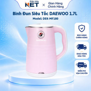 Ấm Siêu Tốc DAEWOO DEK-MF180 (Hồng) Nhanh Sôi Với Công Suất 1500W Dung Tích 1.7L Bảo Hành 1 Năm