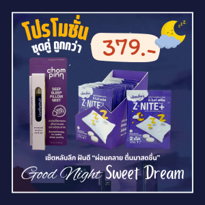 Z NITE Plus ซีไนท์พลัส ผลิตภัณฑ์เม็ดเคี้ยวแก้ปัญหาเรื่องการนอนหลับ 1 กล่อง(14ซอง)