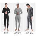 LE6Y Winter Warm Fleece Lined Men's Thermal Underwear Set Thermal Underwear for Men Top and Bottom Set Men's Long Johns Set. 