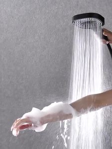 New 13CM Large Panel 3 Modes Shower Head High Pressure Water Massage Shower Head With Filter Element Bathroom Accessories