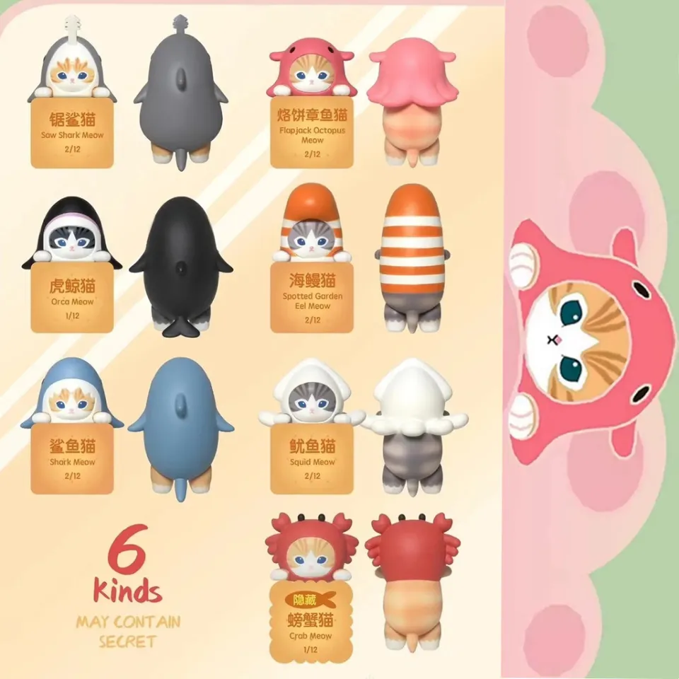 SG stock 1PCS Sonny Angel Mofusand Hippers Phone Shark Cat Series