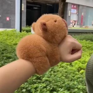 Cute Capybara Clap Toys Patting Ring Slap Wrap Wristband Car Cute Accesorries Plush Toys Cute Kids Gift Stuffed Toys Pop 毛绒玩具